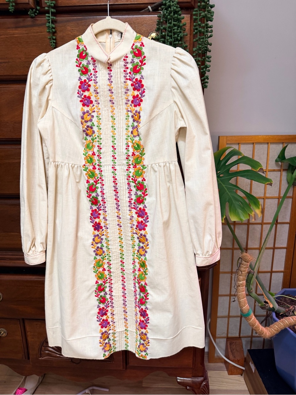 🌸 Vintage 70s Lanz Original Tyrolean Embroidered Folk Dress – Small 🌸